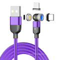 Hot sale Type C Micro Charger Cable For iPhone 12 Mini 11 Pro Max Fast Magnetic Charging USB cable Cord 540  degree Rotation